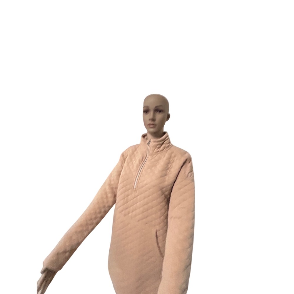 Calvin Klein Performance Womens Peach Quilted‎ Quarter Zip Pullover PF2T2323 M